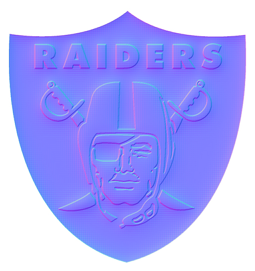 Oakland Raiders Colorful Embossed Logo vinyl decal